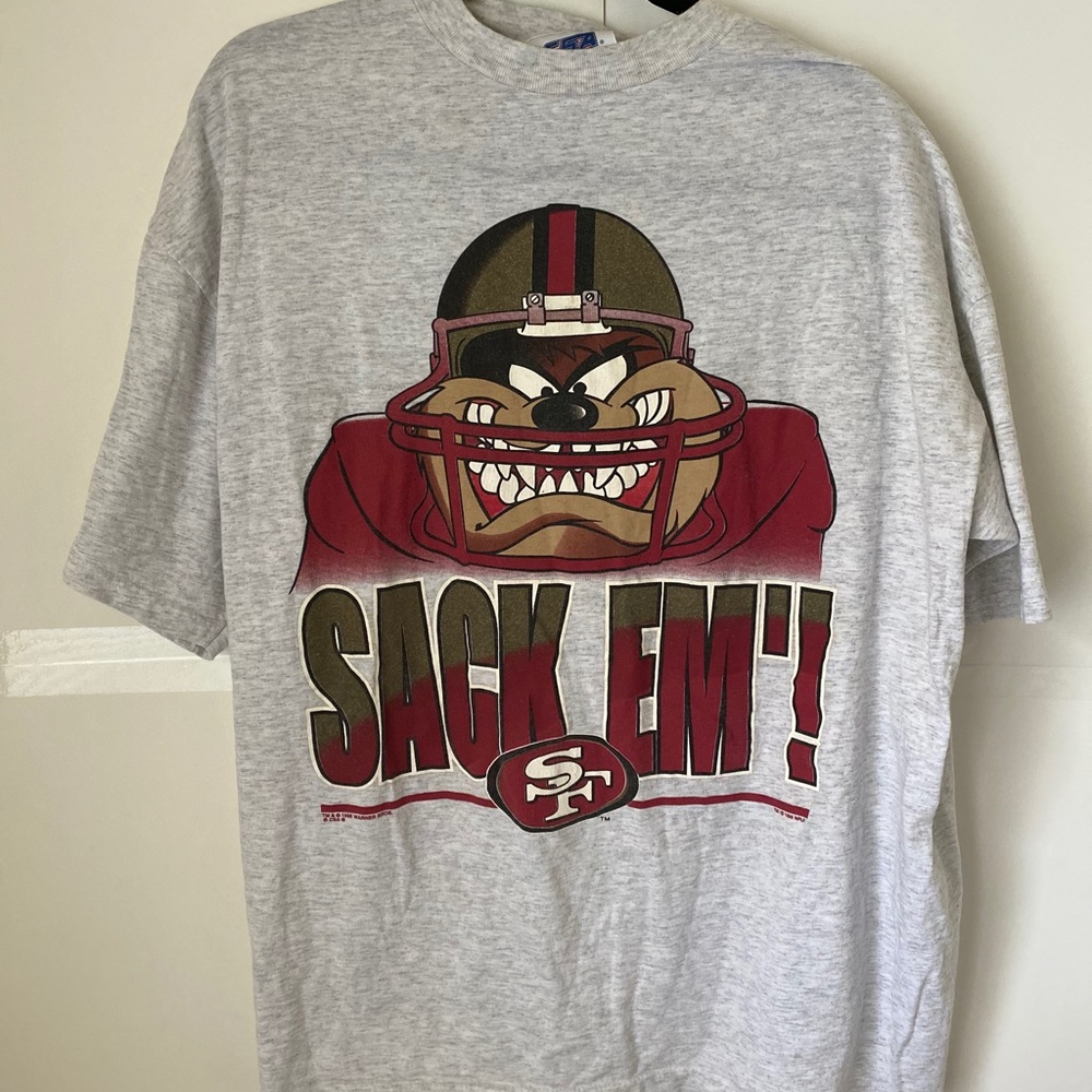 Vintage T Shirt Sf 49ers And Taz  Mens Xl 1996